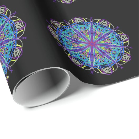 Kaleidoscope Mandala Art Joyful Colors Cadeaupapier (Rol Hoek)