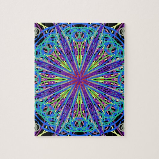 Kaleidoscope Mandala Art Joyful Colors Legpuzzel (Verticaal)