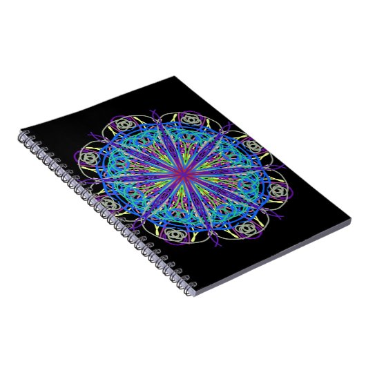 Kaleidoscope Mandala Art Joyful Colors Notitieboek (Rechterzijde)