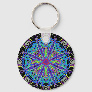 Kaleidoscope Mandala Art Joyful Colors Sleutelhanger