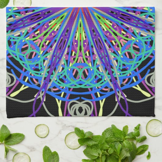 Kaleidoscope Mandala Art Joyful Colors Theedoek (Gevouwen)