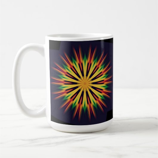Kaleidoscope Mandala Flower-21855 Koffiemok (Links)