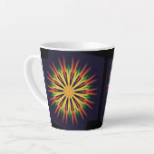 Kaleidoscope Mandala Flower-21855 Latte Mok (Linkerhoek)