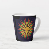 Kaleidoscope Mandala Flower-21855 Latte Mok (Rechterhoek)