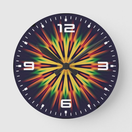 Kaleidoscope Mandala Flower-21855 Ronde Klok (Voorkant)