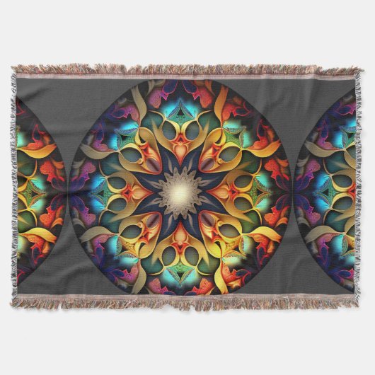 Kaleidoscope Mandala Flower Design-23091 Deken (Voorkant)
