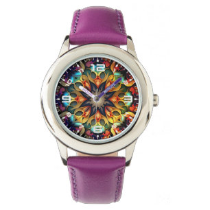 Kaleidoscope Mandala Flower Design-23091 Horloge