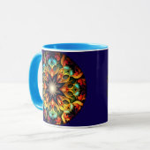 Kaleidoscope Mandala Flower Design-23091 Mok (Voorkant links)