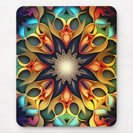 Kaleidoscope Mandala Flower Design-23091 Muismat (Voorkant)