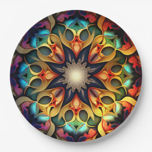 Kaleidoscope Mandala Flower Design-23091 Papieren Bordje