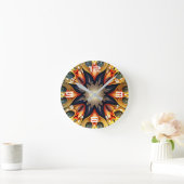 Kaleidoscope Mandala Flower Design-23091 Ronde Klok (Huis)