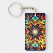 Kaleidoscope Mandala Flower Design-23091 Sleutelhanger (Voorkant)