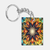 Kaleidoscope Mandala Flower Design-23091 Sleutelhanger (Voorkant Links)