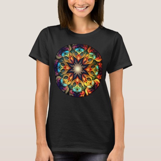 Kaleidoscope Mandala Flower Design-23091 T-shirt (Voorkant)