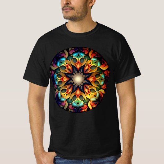 Kaleidoscope Mandala Flower Design-23091 T-shirt (Voorkant)