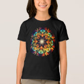 Kaleidoscope Mandala Flower Design-23091 Tri-Blend Shirt (Voorkant)