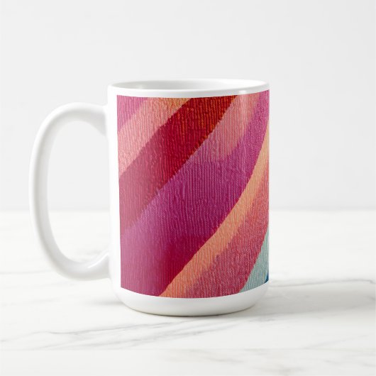 Kaleidoscope Morning – Geometric Abstract Mug Koffiemok (Links)
