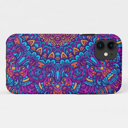 Kaleidoscope Paars Mandala Pattern Case-Mate iPhone Case (Achterkant (horizontaal))