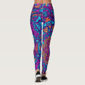 Kaleidoscope Paars Mandala Pattern Leggings (Achterkant)