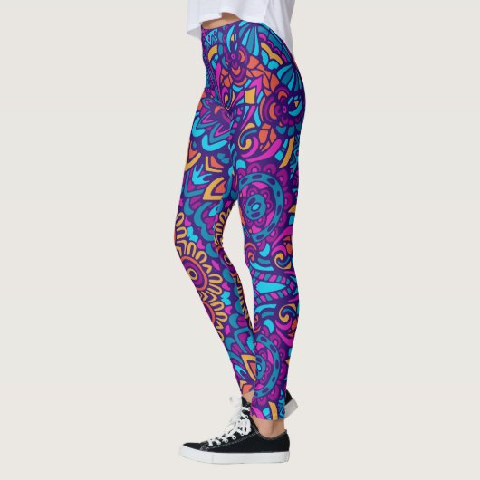 Kaleidoscope Paars Mandala Pattern Leggings (Links)