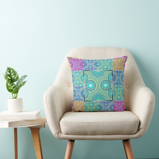 Kaleidoscope Patchwork - naadloos patroon 1 Kussen (Stoel)