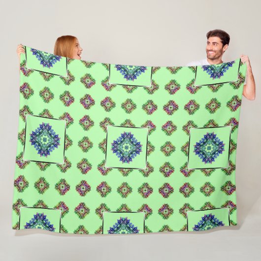 Kaleidoscope Patchwork - naadloos patroon 2 Fleece Deken (In situ)
