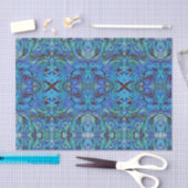 Kaleidoscope Patroon in Cool Blues Blauwgroen en G Tissuepapier (Craft)