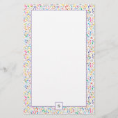 Kaleidoscope Patroon | Monogram Briefpapier (Voorkant)