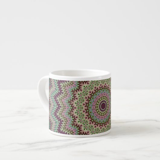 Kaleidoscope Pattern Espresso Mok (Links)