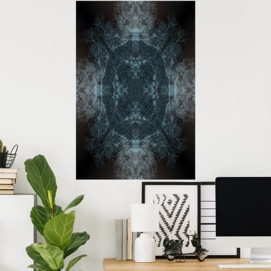 Kaleidoscope poster vertakkingspatroon (Thuiskantoor)