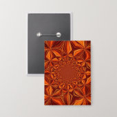 Kaleidoscope Red Digital Art Pattern-67546 Button (Voorkant / Achterkant)