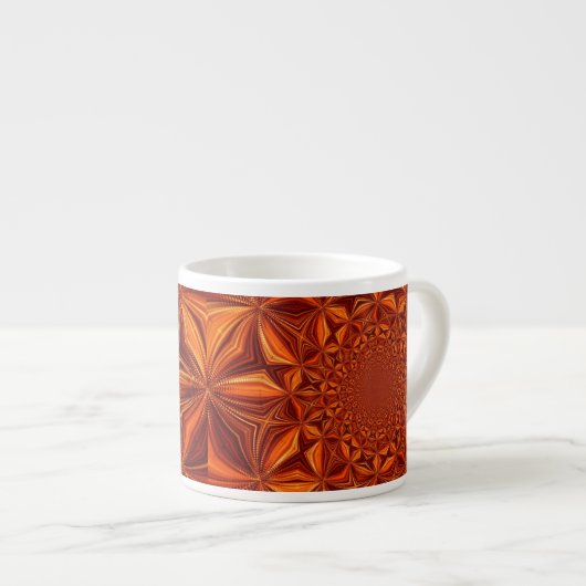 Kaleidoscope Red Digital Art Pattern-67546 Espresso Kop (Voorkant rechts)