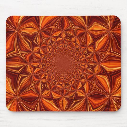 Kaleidoscope Red Digital Art Pattern-67546 Muismat (Voorkant)