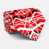 Kaleidoscope Red White Random Stripes Stropdas (Opgerold)