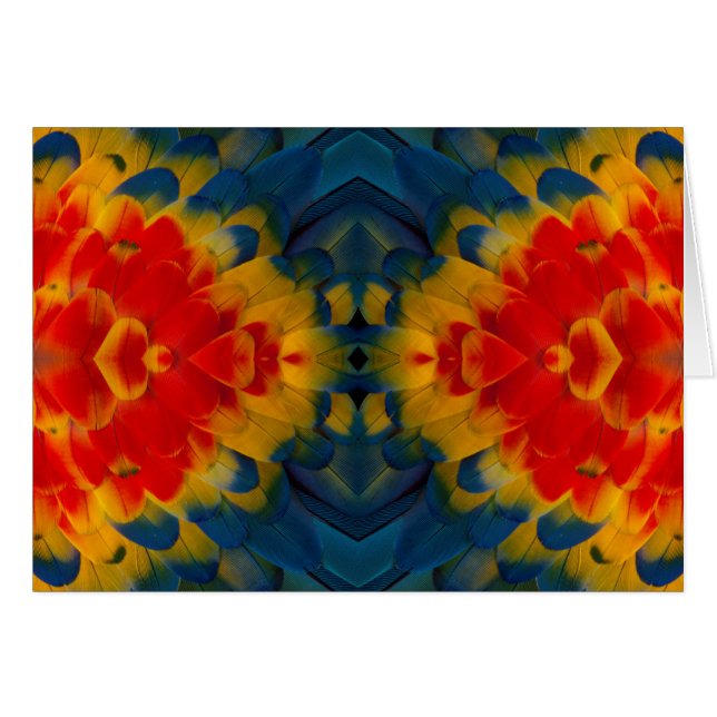 Kaleidoscope Scarlet Macaw-ontwerp (Voorkant Horizontaal)