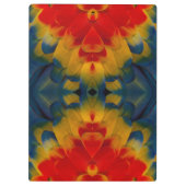 Kaleidoscope Scarlet Macaw-ontwerp Klembord (Achterkant)