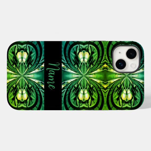 Kaleidoscope Shades of Greens iPhone/iPad case (Achterkant (horizontaal))