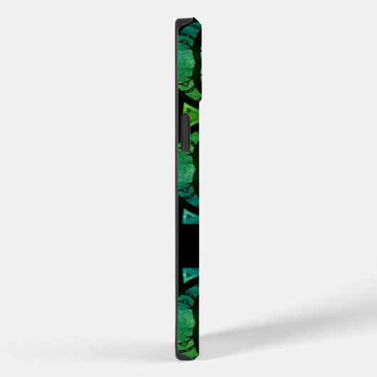 Kaleidoscope Shades of Greens iPhone/iPad case (Achterkant / Rechts)
