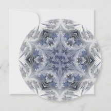 Kaleidoscope Snowflake Happy New Year Flat Kaart