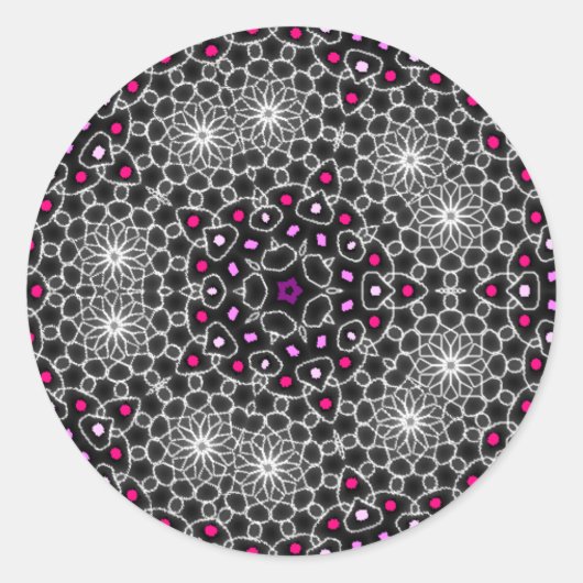 Kaleidoscope-stickers Ronde Sticker (Voorkant)