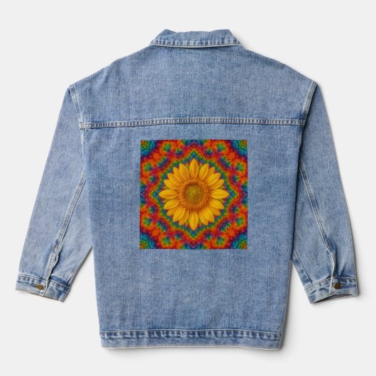 Kaleidoscope Sunflower  Denim Jacket (Achterkant)