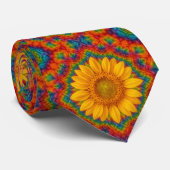 Kaleidoscope Sunflower Socks Tie Stropdas (Opgerold)