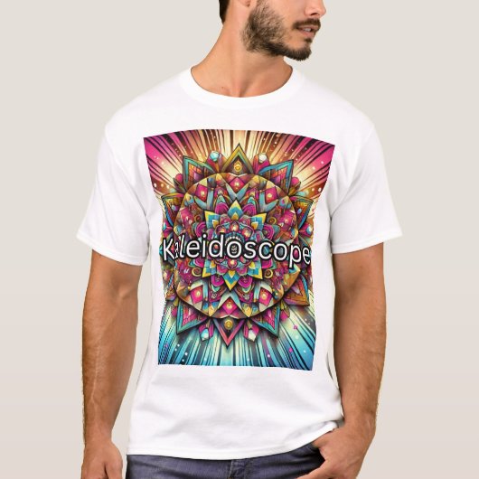 "Kaleidoscope" T-shirt – levendig, vet (Voorkant)