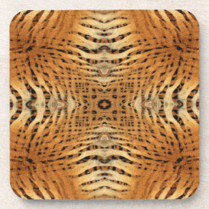 Kaleidoscope Tiger Fur Pattern Bier Onderzetter
