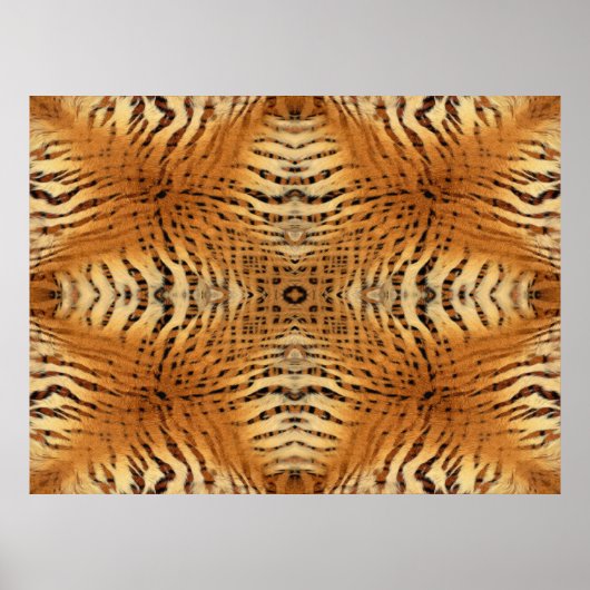 Kaleidoscope Tiger Fur Pattern poster (Voorkant)