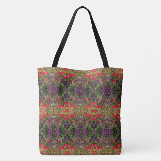 Kaleidoscope ventilatorpatroon 4 GROOT Tote Bag (Achterkant)