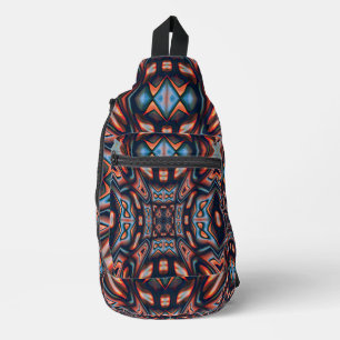 Kaleidoscope Visions Rustiek Sinaasappel 8 Sling B Bag