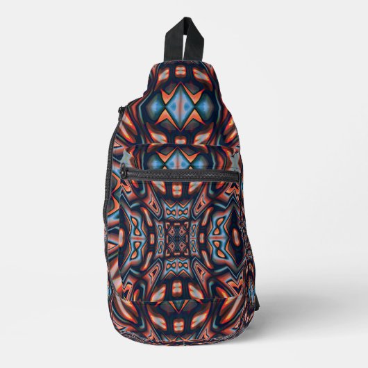 Kaleidoscope Visions Rustiek Sinaasappel 8 Sling B Sling Bag (Voorkant)