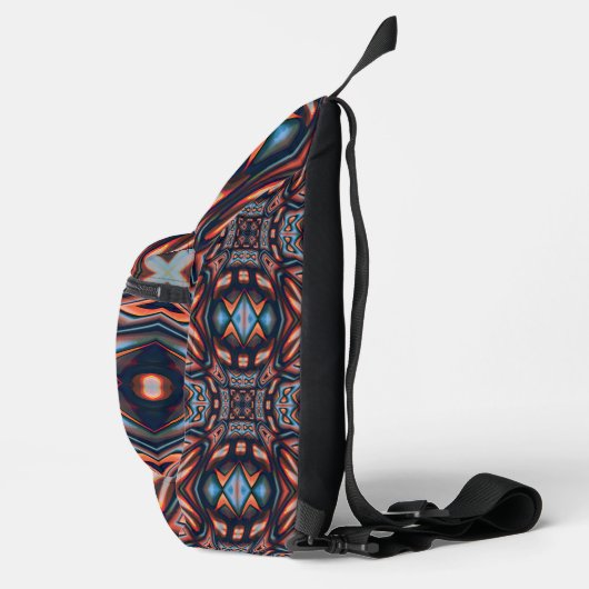 Kaleidoscope Visions Rustiek Sinaasappel 8 Sling B Sling Bag (Rechts)