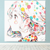 Kaleidoscope Whispers Anime Japan Canvas Afdruk (Insitu (Houten vloer))